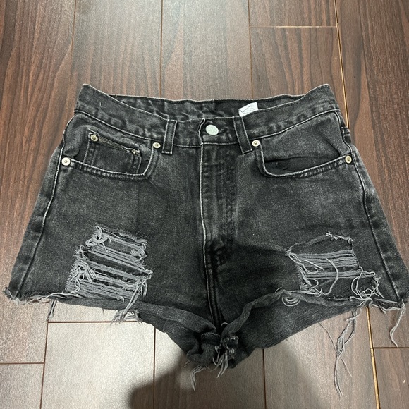 vintage calvin klein custom distress denim shorts - Picture 2 of 2